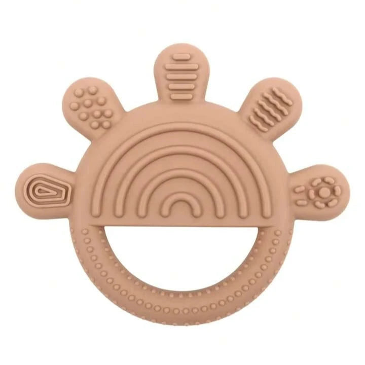 Teether - Brown Silicone Sun