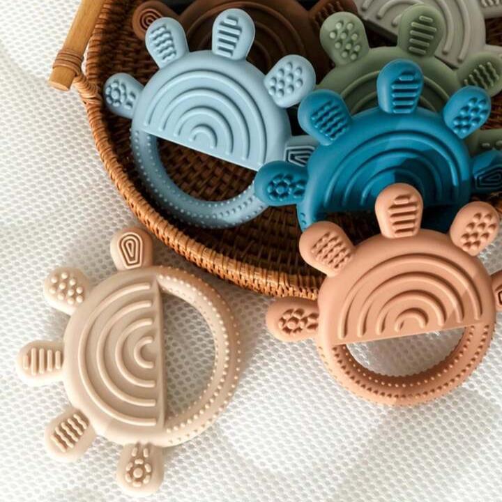Teether - Blue Silicone Sun