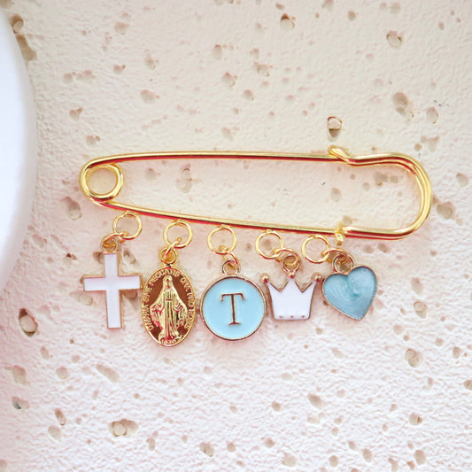 Mother Mary gold charm Keepsake Pin