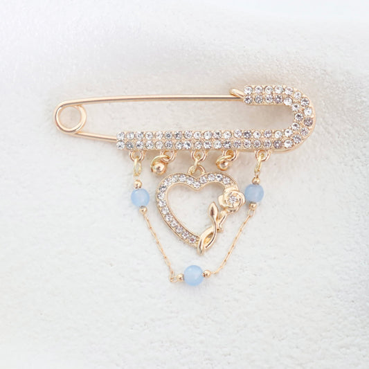 Diamanté Luxe Blue Serenity Keepsake Pin
