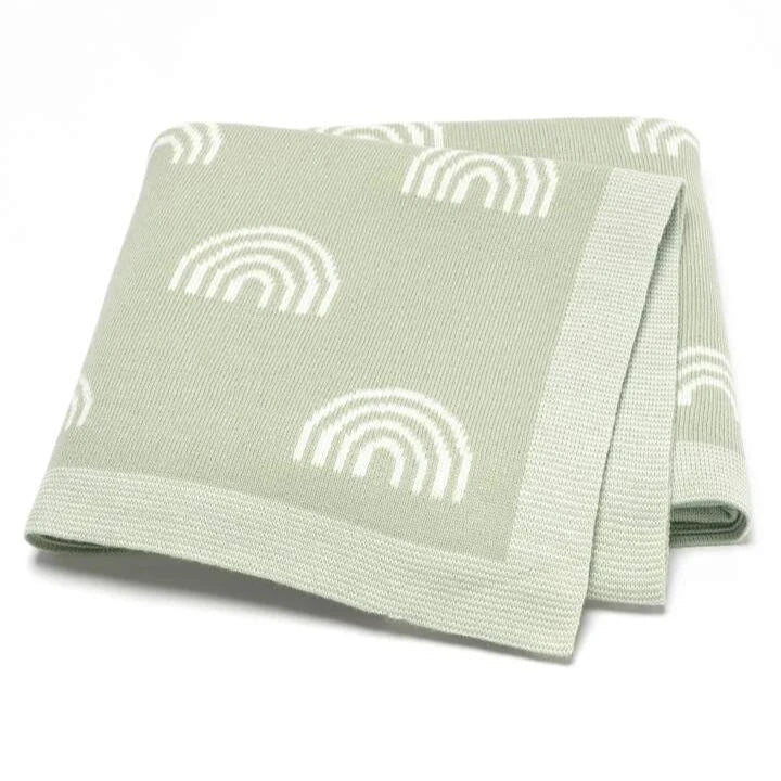 Baby Blanket - Sage Rainbow