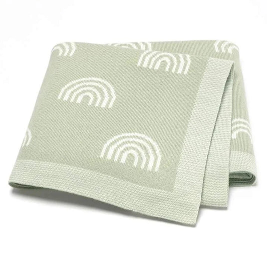Baby Blanket - Sage Rainbow