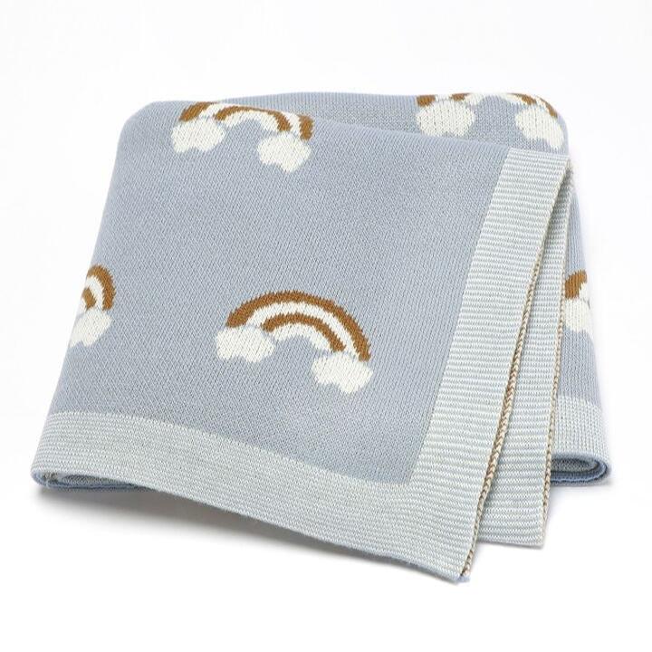 Baby Blanket - Dreamy Blue Rainbow