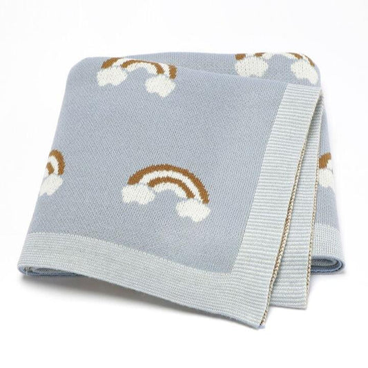Baby Blanket - Dreamy Blue Rainbow
