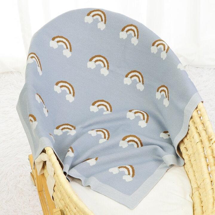 Baby Blanket - Dreamy Blue Rainbow