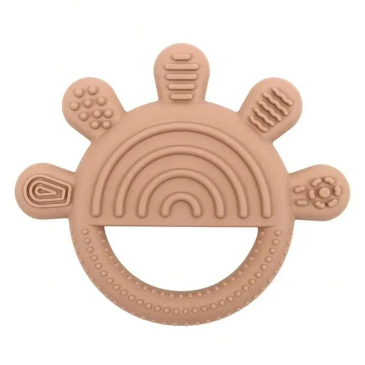 Teether - Brown Silicone Sun