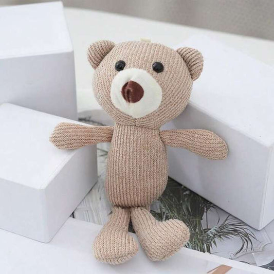 Knit Plush Light Brown Teddy Bear